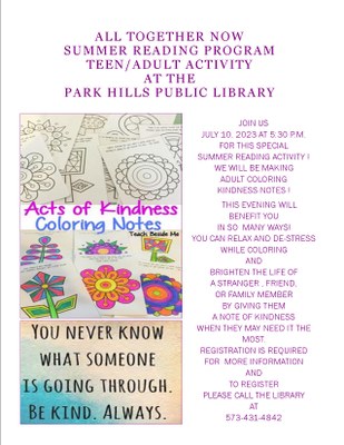 Adult and Teen Kindness Notes