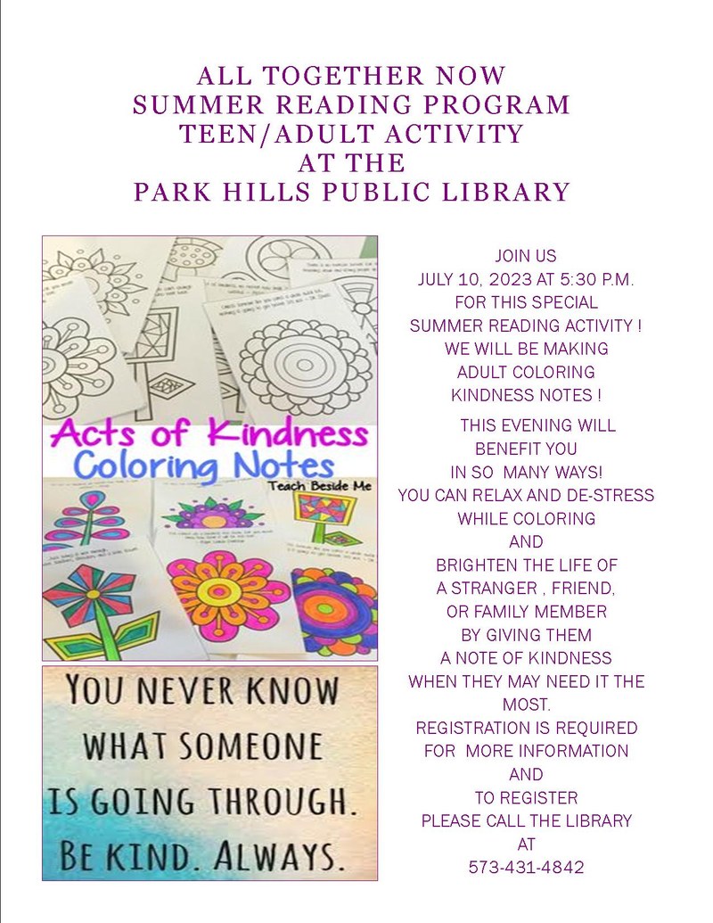 Adult and Teen Kindness Notes Adult and Teen Kindness Notes