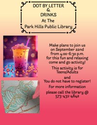 Dot by Numbers & Drinks Come and Go Activity