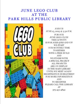 June Lego Club