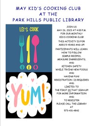 May Kid's Cooking Club