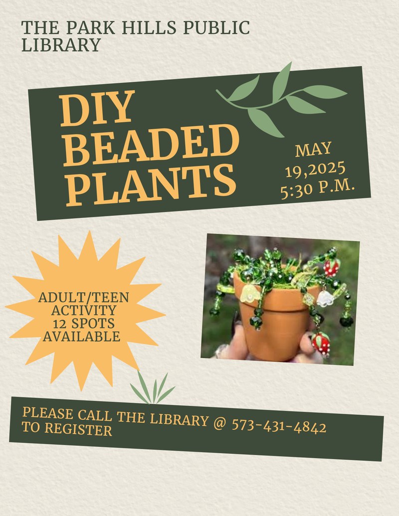 May Teen & Adult DIY Beaded Plants May Teen & Adult DIY Beaded Plants