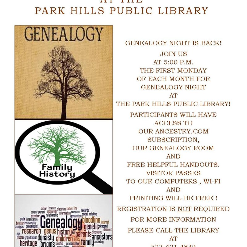 Monthly Genealogy Night Monthly Genealogy Night