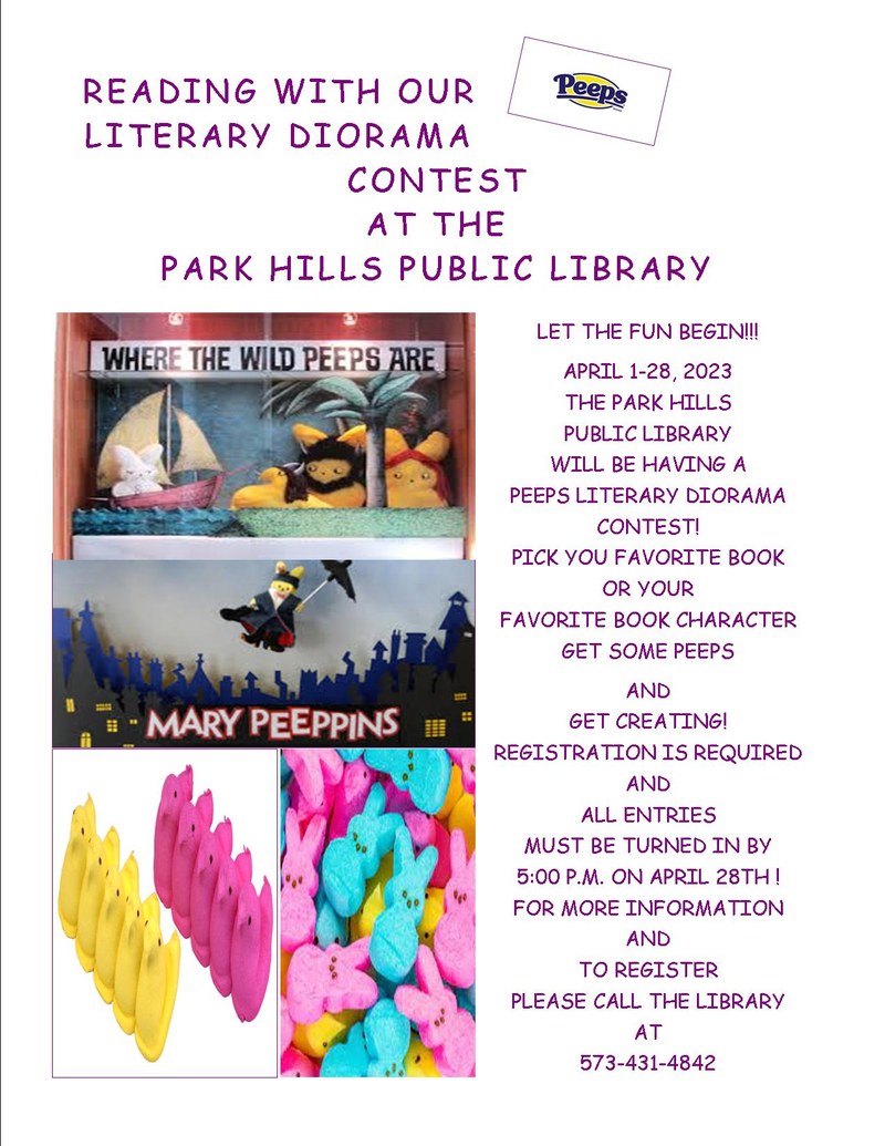 Reading With Our "Peeps" Literary Diorama Contest Reading With Our "Peeps" Literary Diorama Contest