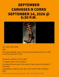 September Canvases N Corks Paint Night
