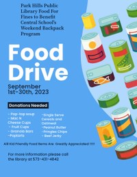 September Food For Fines Food Drive