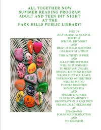 Spreading Kindness One Rock at a Time Adult/Teen Night