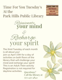 Time For You Tuesday/Old No. 9 Garden Club Evening at the Library