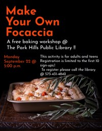 Focaccia Bread Workshop