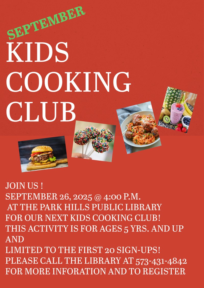 September Kid's Cooking Club